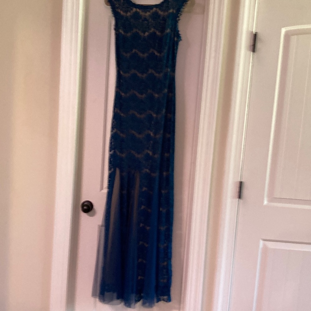 Betsy and Adam formal lace and mesh dress size 4
